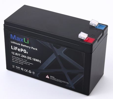 12 batterie rechargeable du lithium Lifepo4 de volt 7.2AH